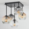 Ripoll lampa sufitowa, kula świetlna bursztynowy, przezroczysty, przydymiony, 5-punktowe