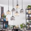 Koyoto lampa wisząca, kula świetlna, lampa wisząca bursztynowy, przezroczysty, przydymiony, 6-punktowe
