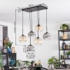 Koyoto lampa wisząca, kula świetlna, lampa wisząca bursztynowy, przezroczysty, przydymiony, 6-punktowe