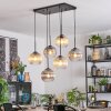 Koyoto lampa wisząca, kula świetlna, lampa wisząca bursztynowy, przezroczysty, przydymiony, 6-punktowe