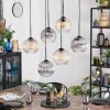 Koyoto lampa wisząca, kula świetlna, lampa wisząca bursztynowy, przezroczysty, przydymiony, 6-punktowe