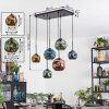 Ripoll lampa wisząca, kula świetlna, lampa wisząca niebeieski, złoty, zielony, miedziany, 6-punktowe