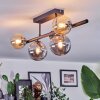Chehalis Lampa sufitowa, Kula świetlna W kolorze bursztynu, Przydymiony, 5-punktowe