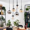 Gastor lampa wisząca, kula świetlna, lampa wisząca bursztynowy, chrom, przezroczysty, przydymiony, 6-punktowe