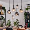 Gastor lampa wisząca, kula świetlna, lampa wisząca bursztynowy, chrom, przezroczysty, przydymiony, 6-punktowe