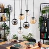 Gastor lampa wisząca, kula świetlna, lampa wisząca bursztynowy, chrom, przezroczysty, przydymiony, 6-punktowe