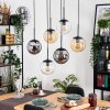 Gastor lampa wisząca, kula świetlna, lampa wisząca bursztynowy, przezroczysty, przydymiony, 6-punktowe