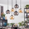 Koyoto lampa wisząca, kula świetlna, lampa wisząca bursztynowy, przydymiony, 6-punktowe