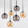 Koyoto lampa wisząca, kula świetlna, lampa wisząca bursztynowy, przydymiony, 6-punktowe