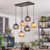 Koyoto lampa wisząca, kula świetlna, lampa wisząca bursztynowy, przydymiony, 6-punktowe