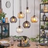 Koyoto lampa wisząca, kula świetlna, lampa wisząca bursztynowy, przezroczysty, przydymiony, 6-punktowe