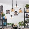 Koyoto lampa wisząca, kula świetlna, lampa wisząca bursztynowy, przezroczysty, przydymiony, 6-punktowe
