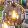 Koyoto lampa wisząca, kula świetlna, lampa wisząca bursztynowy, przezroczysty, przydymiony, 6-punktowe