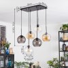 Koyoto lampa wisząca, kula świetlna, lampa wisząca bursztynowy, przezroczysty, przydymiony, 6-punktowe