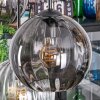 Koyoto lampa wisząca, kula świetlna, lampa wisząca bursztynowy, przezroczysty, przydymiony, 6-punktowe