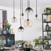 Koyoto lampa wisząca, kula świetlna, lampa wisząca bursztynowy, przezroczysty, przydymiony, 6-punktowe