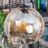 Koyoto lampa wisząca, kula świetlna, lampa wisząca bursztynowy, przezroczysty, przydymiony, 6-punktowe