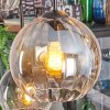 Koyoto lampa wisząca, kula świetlna, lampa wisząca bursztynowy, przezroczysty, przydymiony, 6-punktowe