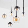 Koyoto lampa wisząca, kula świetlna, lampa wisząca bursztynowy, przezroczysty, przydymiony, 6-punktowe