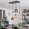 Koyoto lampa wisząca, kula świetlna, lampa wisząca bursztynowy, przezroczysty, przydymiony, 6-punktowe
