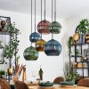 Koyoto Lampa wisząca, Kula świetlna, Lampa wisząca Niebeieski, Złoty, Zielony, W kolorze miedzi, 6-punktowe