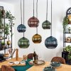Koyoto Lampa wisząca, Kula świetlna, Lampa wisząca Niebeieski, Złoty, Zielony, W kolorze miedzi, 6-punktowe