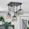 Ripoll Lampa sufitowa, Kula świetlna Chrom, Przezroczysty, Przydymiony, 5-punktowe