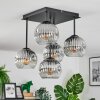 Ripoll Lampa sufitowa, Kula świetlna Chrom, Przezroczysty, Przydymiony, 5-punktowe
