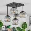 Ripoll Lampa sufitowa, Kula świetlna Przezroczysty, Przydymiony, 5-punktowe