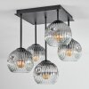Ripoll Lampa sufitowa, Kula świetlna Przezroczysty, Przydymiony, 5-punktowe