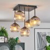 Ripoll Lampa sufitowa, Kula świetlna Przezroczysty, Przydymiony, 5-punktowe