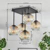 Ripoll Lampa sufitowa, Kula świetlna W kolorze bursztynu, Przezroczysty, 5-punktowe