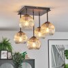Ripoll Lampa sufitowa, Kula świetlna W kolorze bursztynu, Przezroczysty, 5-punktowe