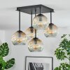 Ripoll Lampa sufitowa, Kula świetlna W kolorze bursztynu, Przezroczysty, 5-punktowe