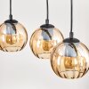 Koyoto Lampa wisząca, Kula świetlna, Lampa wisząca Ecru, Czarny, 5-punktowe