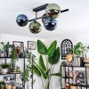 Chehalis lampa sufitowa, kula świetlna niebeieski, zielony, miedziany, 5-punktowe