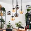 Gastor lampa wisząca, kula świetlna, lampa wisząca bursztynowy, przydymiony, 6-punktowe
