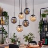 Gastor lampa wisząca, kula świetlna, lampa wisząca bursztynowy, przydymiony, 6-punktowe