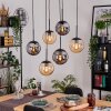 Gastor Lampa wisząca, Kula świetlna, Lampa wisząca W kolorze bursztynu, Przydymiony, 6-punktowe