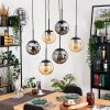 Gastor Lampa wisząca, Kula świetlna, Lampa wisząca W kolorze bursztynu, Przydymiony, 6-punktowe