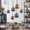 Koyoto lampa wisząca, kula świetlna, lampa wisząca niebeieski, złoty, zielony, miedziany, 6-punktowe