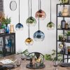 Koyoto Lampa wisząca, Kula świetlna, Lampa wisząca Niebeieski, Złoty, Zielony, Przezroczysty, W kolorze miedzi, 6-punktowe