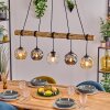 Ripoll lampa wisząca, kula świetlna, lampa wisząca kolory naturalne, czarny, 5-punktowe