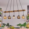 Ripoll lampa wisząca, kula świetlna, lampa wisząca kolory naturalne, czarny, 5-punktowe