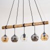Ripoll lampa wisząca, kula świetlna, lampa wisząca kolory naturalne, czarny, 5-punktowe