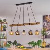 Ripoll lampa wisząca, kula świetlna, lampa wisząca kolory naturalne, czarny, 5-punktowe