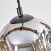 Ripoll lampa wisząca, kula świetlna, lampa wisząca kolory naturalne, czarny, 5-punktowe