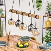Ripoll lampa wisząca, kula świetlna, lampa wisząca kolory naturalne, czarny, 5-punktowe