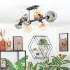 Koyoto lampa sufitowa, kula świetlna bursztynowy, przezroczysty, przydymiony, 8-punktowe