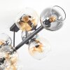 Koyoto lampa sufitowa, kula świetlna bursztynowy, przezroczysty, przydymiony, 8-punktowe